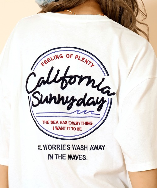 anap mimpi（アナップミンピ）の「サークルロゴ刺繍ビックTシャツ（Tシャツ/カットソー・レディース・オリーブ/オフホワイト/ダークグレー/ライトピンク・FREE）」の11枚目の写真