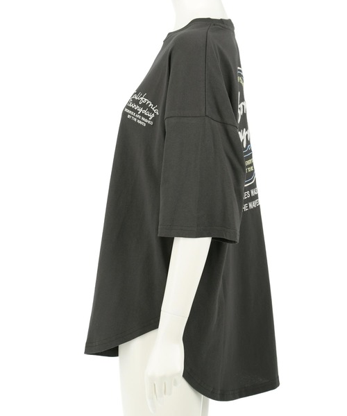 anap mimpi（アナップミンピ）の「サークルロゴ刺繍ビックTシャツ（Tシャツ/カットソー・レディース・オリーブ/オフホワイト/ダークグレー/ライトピンク・FREE）」の21枚目の写真