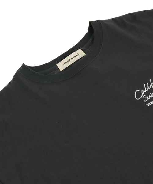 anap mimpi（アナップミンピ）の「サークルロゴ刺繍ビックTシャツ（Tシャツ/カットソー・レディース・オリーブ/オフホワイト/ダークグレー/ライトピンク・FREE）」の22枚目の写真