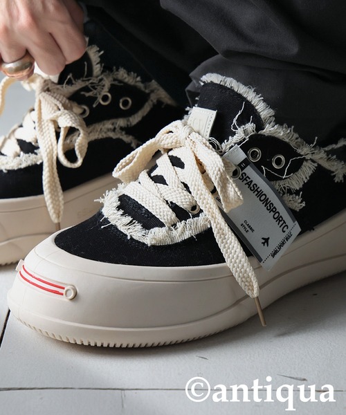 antiqua（アンティカ）の「厚底スニーカー（スニーカー・メンズ・ブラック系その他/ホワイト系その他・40/44/42）」の2枚目の写真