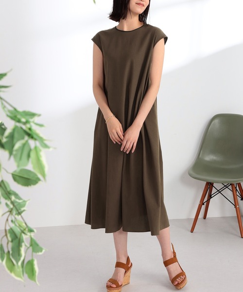 GALLORIA(ギャローリア)の「はっ水 サックワンピース(ワンピース・レディース・ブラック/ブラウン・S/M/L/LL)」の7枚目の写真