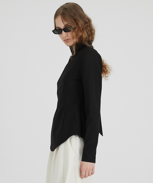 PRANK PROJECT（プランクプロジェクト）の「スーチングバックタイトップス / Suiting Back Tie Tops（シャツ/ブラウス・レディース・グレー/ブラック/ブラウン・FREE）」の8枚目の写真