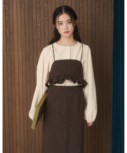 moi tytto（モイテュット）の「【セットアップ可能】フリルビスチェ（その他トップス・レディース・ダークブラウン/ブラウン・FREE）」の4枚目の写真