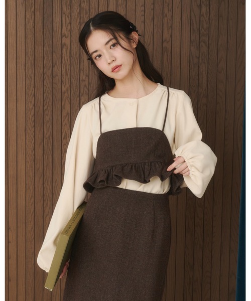 moi tytto（モイテュット）の「【セットアップ可能】フリルビスチェ（その他トップス・レディース・ダークブラウン/ブラウン・FREE）」の17枚目の写真