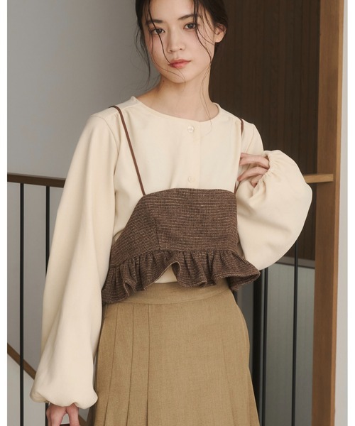 moi tytto（モイテュット）の「【セットアップ可能】フリルビスチェ（その他トップス・レディース・ダークブラウン/ブラウン・FREE）」の11枚目の写真