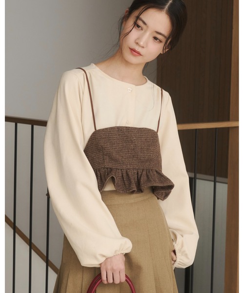 moi tytto（モイテュット）の「【セットアップ可能】フリルビスチェ（その他トップス・レディース・ダークブラウン/ブラウン・FREE）」の10枚目の写真