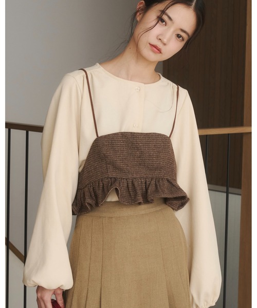 moi tytto（モイテュット）の「【セットアップ可能】フリルビスチェ（その他トップス・レディース・ダークブラウン/ブラウン・FREE）」の7枚目の写真