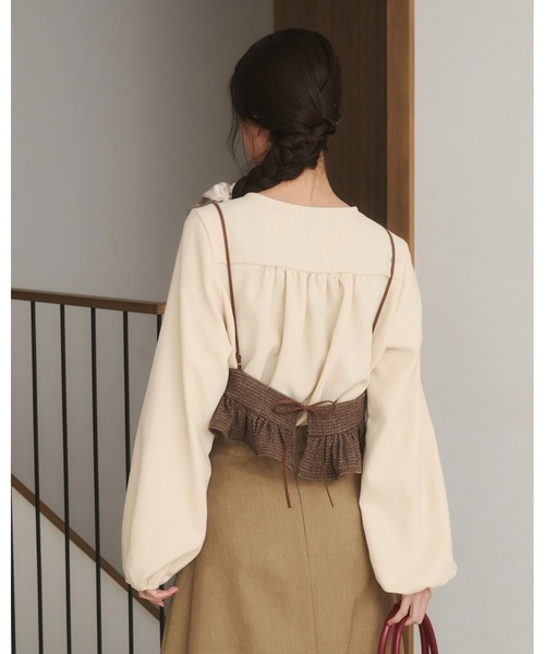 moi tytto（モイテュット）の「【セットアップ可能】フリルビスチェ（その他トップス・レディース・ダークブラウン/ブラウン・FREE）」の6枚目の写真