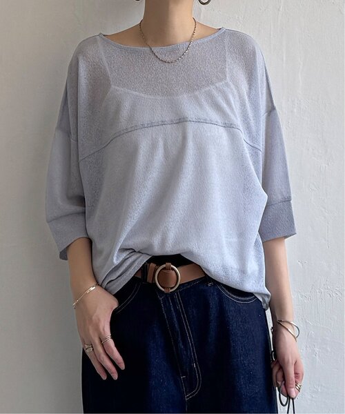 LBC（エルビーシー）の「シアータック切り替えプルオーバー（Tシャツ/カットソー・レディース・ホワイト/ブラック/ブルー・M）」の3枚目の写真