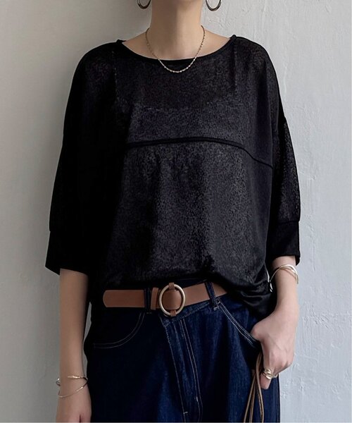 LBC（エルビーシー）の「シアータック切り替えプルオーバー（Tシャツ/カットソー・レディース・ホワイト/ブラック/ブルー・M）」の2枚目の写真