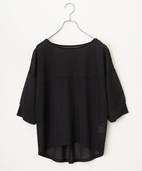 LBC（エルビーシー）の「シアータック切り替えプルオーバー（Tシャツ/カットソー・レディース・ホワイト/ブラック/ブルー・M）」の4枚目の写真