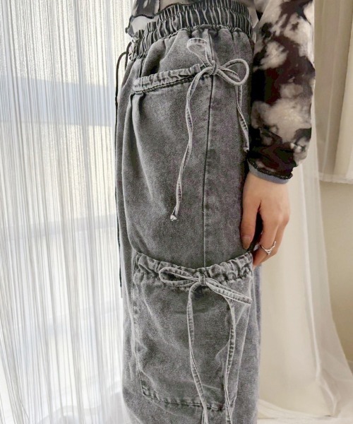 ONEP STAR(ワンピスター)の「ワイドシルエットカーゴパンツ(カーゴパンツ・レディース・サックスブルー/ブルー/グレー/ダークグレー・MEDIUM)」の11枚目の写真