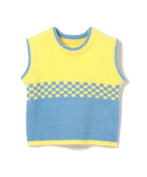 こども ビームス（コドモビームス）の「【別注】LOGAN Knitting Mills / ニット ベスト 2025FW（100～150cm）（ベスト・キッズ・ライム/イエロー・S(100-110cm)/M(120-130cm)/L(140-150cm)）」の3枚目の写真