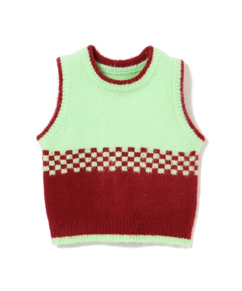 こども ビームス（コドモビームス）の「【別注】LOGAN Knitting Mills / ニット ベスト 2025FW（100～150cm）（ベスト・キッズ・ライム/イエロー・S(100-110cm)/M(120-130cm)/L(140-150cm)）」の14枚目の写真