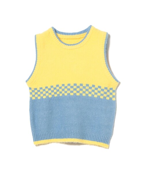 こども ビームス（コドモビームス）の「【別注】LOGAN Knitting Mills / ニット ベスト 2025FW（100～150cm）（ベスト・キッズ・ライム/イエロー・S(100-110cm)/M(120-130cm)/L(140-150cm)）」の6枚目の写真