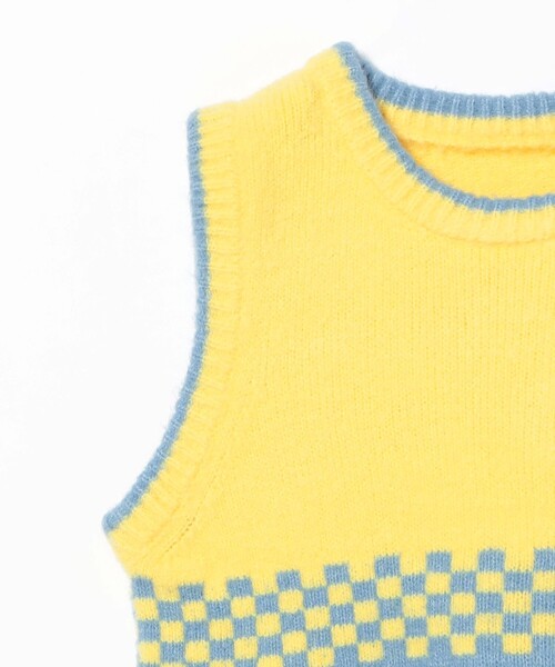 こども ビームス（コドモビームス）の「【別注】LOGAN Knitting Mills / ニット ベスト 2025FW（100～150cm）（ベスト・キッズ・ライム/イエロー・S(100-110cm)/M(120-130cm)/L(140-150cm)）」の12枚目の写真