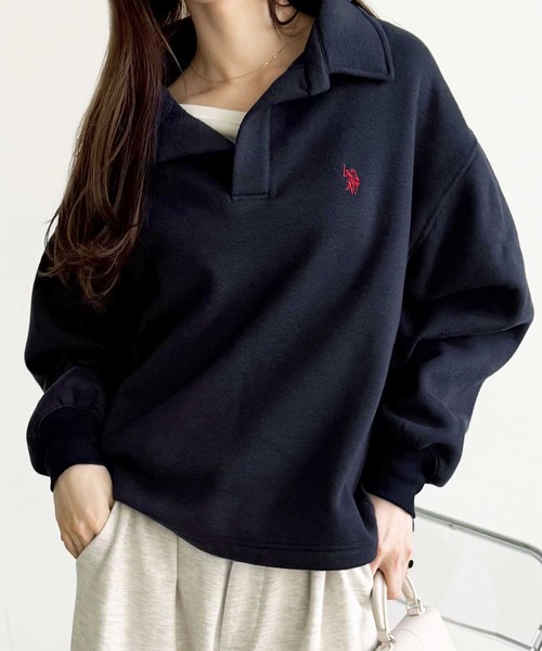 セール】GeeRA別注【U.S.POLO ASSN.】あったか裏起毛♪襟付きオーバー