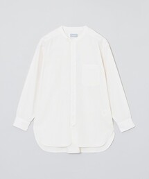 GREY LABEL ストライプバンドカラーシャツ