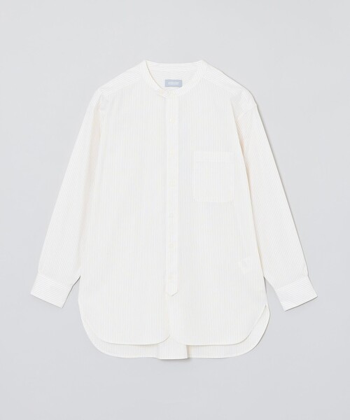 MACKINTOSH PHILOSOPHY(マッキントッシュ フィロソフィー)の「GREY LABEL ストライプバンドカラーシャツ(シャツ/ブラウス・レディース・ブルー系その他3/イエロー・2/6)」の1枚目の写真