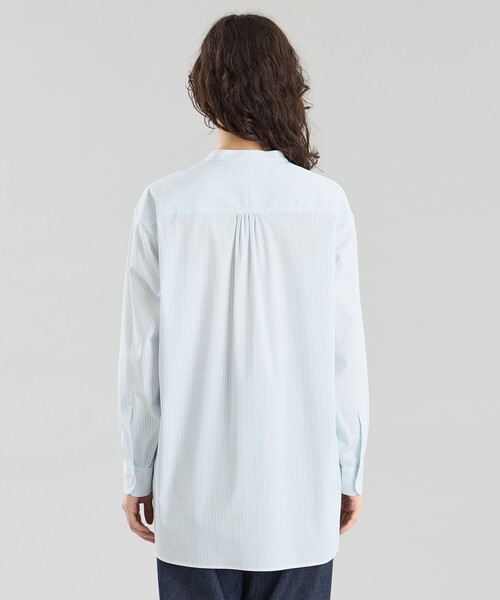 MACKINTOSH PHILOSOPHY(マッキントッシュ フィロソフィー)の「GREY LABEL ストライプバンドカラーシャツ(シャツ/ブラウス・レディース・ブルー系その他3/イエロー・2/6)」の6枚目の写真