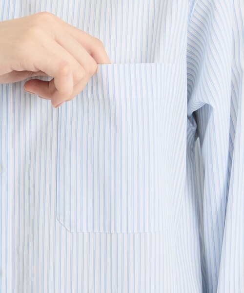 MACKINTOSH PHILOSOPHY(マッキントッシュ フィロソフィー)の「GREY LABEL ストライプバンドカラーシャツ(シャツ/ブラウス・レディース・ブルー系その他3/イエロー・2/6)」の7枚目の写真