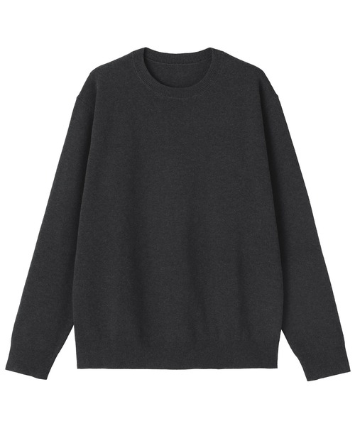 無印良品（ムジルシリョウヒン）の「紳士　洗えるミラノリブ編みクルーネックセーター（ニット/セーター・メンズ・ダークグレー/オートミール/ブラック/ダークパープル・S/M/L/XL）」の10枚目の写真