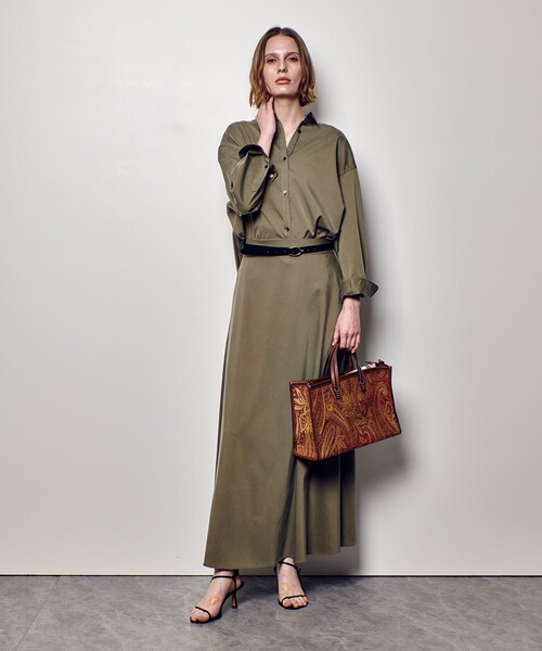 allureville（アルアバイル）の「フィブリルバイヤスナロースカート（スカート・レディース・ベージュ/ネイビー/カーキ・1/2）」の9枚目の写真