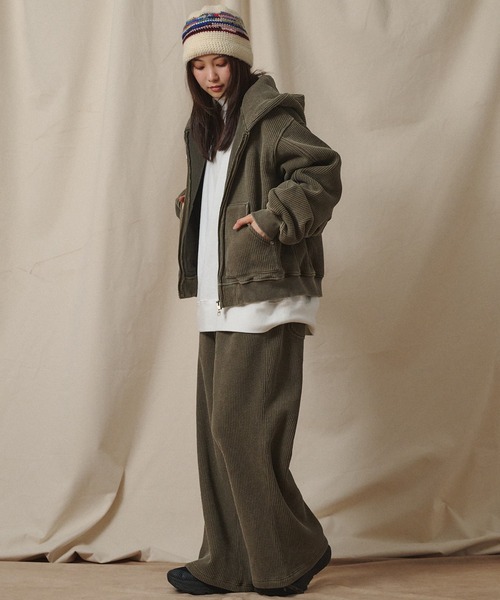 Universal Style Wear（ユニバーサルスタイルウェア）の「Universal Style Wear ピグメント "HUTON" パンツ（その他パンツ・メンズ・ブラウン/カーキ/オフホワイト/スミクロ・MEDIUM/X-LARGE/LARGE）」の8枚目の写真