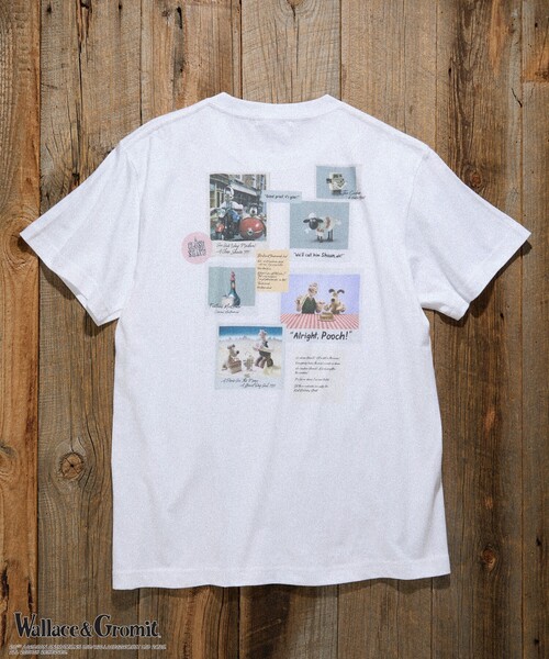tシャツ Wallace ＆ Gromit/ウォレスとグルミット 「Wallace ＆ Gromit」 バックプリントTシャツ/ウォレスとグルミット Wallace ＆ Gromit/ウォレスとグルミット 「Wallace ＆ Gromit