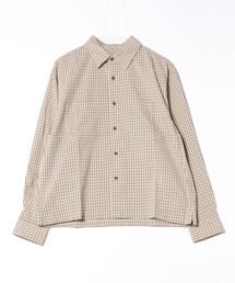 L/S小格子チェックショートレングスシャツ