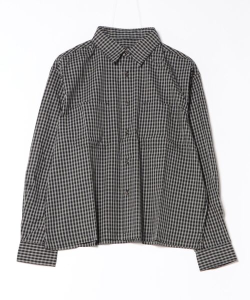 ８(eight)（エイト）の「L/S小格子チェックショートレングスシャツ（シャツ/ブラウス・メンズ・ベージュ/ブラウン/ブラック・MEDIUM/LARGE）」の2枚目の写真