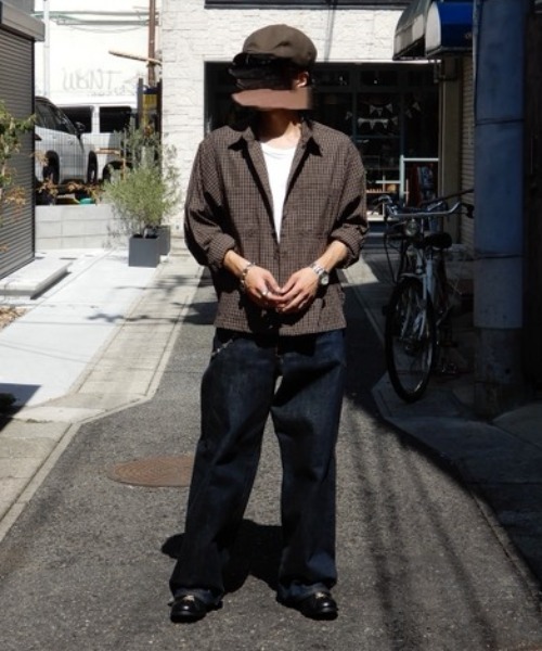 ８(eight)（エイト）の「L/S小格子チェックショートレングスシャツ（シャツ/ブラウス・メンズ・ベージュ/ブラウン/ブラック・MEDIUM/LARGE）」の14枚目の写真