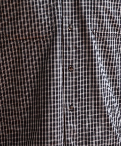 ８(eight)（エイト）の「L/S小格子チェックショートレングスシャツ（シャツ/ブラウス・メンズ・ベージュ/ブラウン/ブラック・MEDIUM/LARGE）」の11枚目の写真