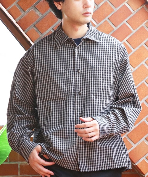 ８(eight)（エイト）の「L/S小格子チェックショートレングスシャツ（シャツ/ブラウス・メンズ・ベージュ/ブラウン/ブラック・MEDIUM/LARGE）」の18枚目の写真