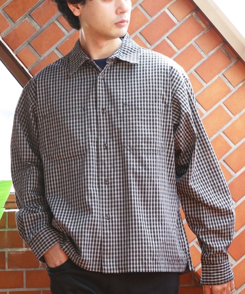 ８(eight)（エイト）の「L/S小格子チェックショートレングスシャツ（シャツ/ブラウス・メンズ・ベージュ/ブラウン/ブラック・MEDIUM/LARGE）」の20枚目の写真