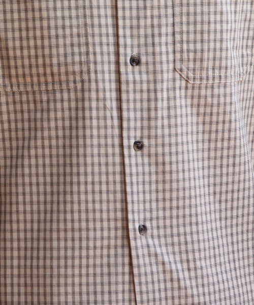 ８(eight)（エイト）の「L/S小格子チェックショートレングスシャツ（シャツ/ブラウス・メンズ・ベージュ/ブラウン/ブラック・MEDIUM/LARGE）」の12枚目の写真