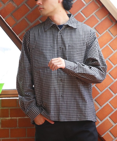８(eight)（エイト）の「L/S小格子チェックショートレングスシャツ（シャツ/ブラウス・メンズ・ベージュ/ブラウン/ブラック・MEDIUM/LARGE）」の17枚目の写真