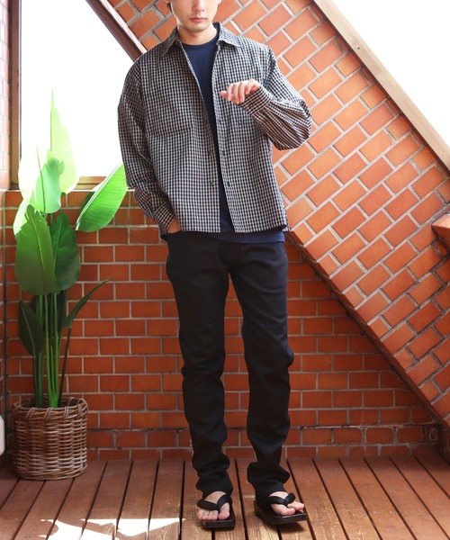 ８(eight)（エイト）の「L/S小格子チェックショートレングスシャツ（シャツ/ブラウス・メンズ・ベージュ/ブラウン/ブラック・MEDIUM/LARGE）」の21枚目の写真