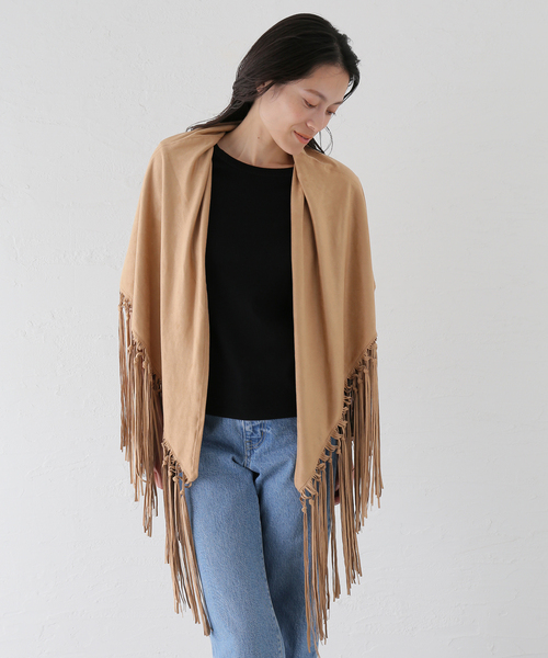 venit（ヴェニット）の「VENIT/ヴェニット FRINGE STOLE（ストール