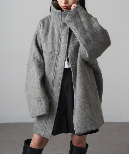 セール】【MAGASIN DE MODE Onjna】スタンドカラーミドルコート DTK