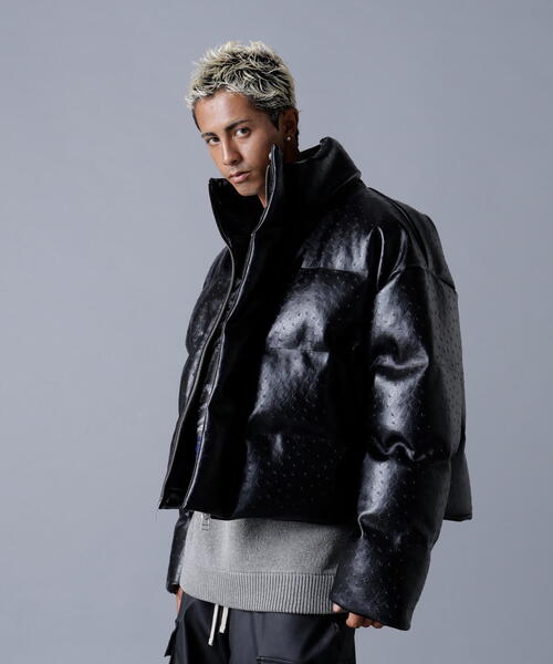 DankeSchon/ダンケシェーン/PU SHORT BLOUSON OSTRICH（ブルゾン