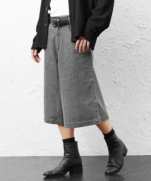 MinoriTY(マイノリティ)の「【MinoriTY】さら薄生地クロップドワイドバルーンデニムパンツ(デニムパンツ・メンズ・ライトブラック/ライトブルー・S/L/M)」の2枚目の写真