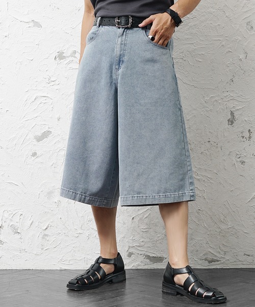 MinoriTY(マイノリティ)の「【MinoriTY】さら薄生地クロップドワイドバルーンデニムパンツ(デニムパンツ・メンズ・ライトブラック/ライトブルー・S/L/M)」の9枚目の写真