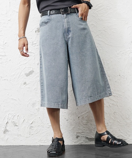 MinoriTY(マイノリティ)の「【MinoriTY】さら薄生地クロップドワイドバルーンデニムパンツ(デニムパンツ・メンズ・ライトブラック/ライトブルー・S/L/M)」の10枚目の写真