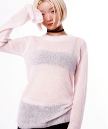 Loose sleeve sheer knit/ルーズスリーブシアーニット