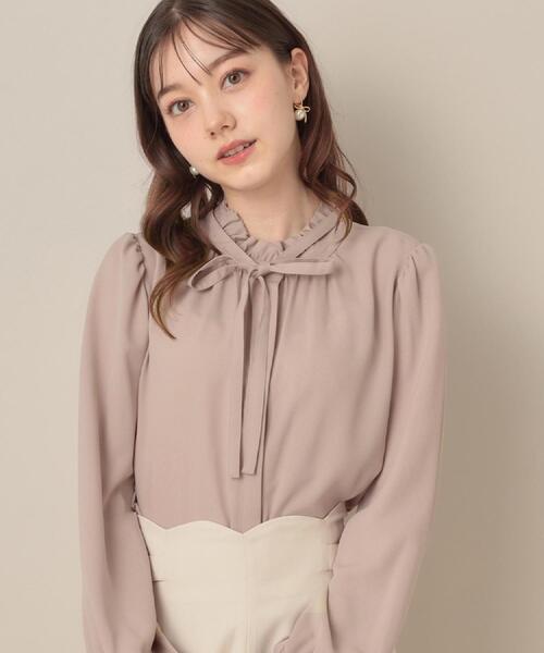 couture brooch（クチュールブローチ）の「【フェミニン・通勤】タイ付きピコフリルブラウス（シャツ/ブラウス・レディース・アイボリー/グレー/サンドベージュ・36/38/40/42）」の22枚目の写真