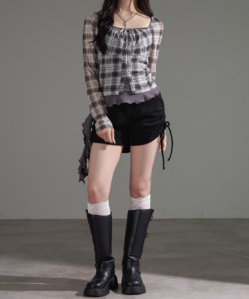 apres jour mignon(アプレジュールミニョン)の「チェックプルオーバーSET【ZOZOTOWN限定アイテム】(Tシャツ/カットソー・レディース・ネイビー/ボルドー/チャコールグレー・X-LARGE/フリー)」の14枚目の写真