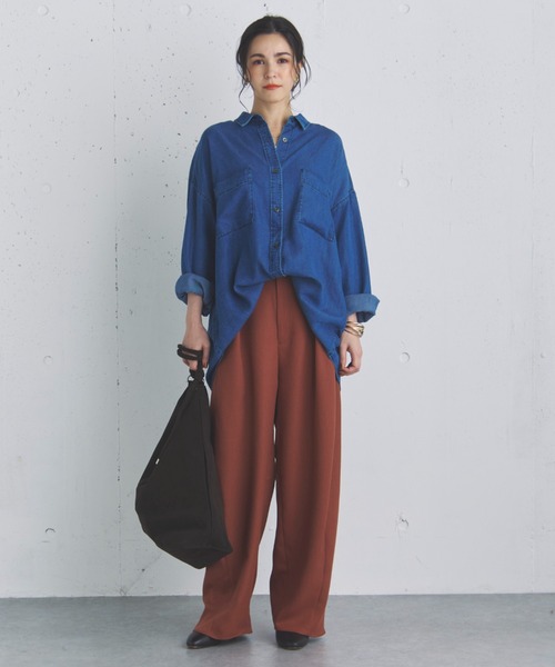 Doux archives(ドゥアルシーヴ)の「機能性ストレッチコクーンパンツ(その他パンツ・レディース・ブラック/ピンク/テラコッタ・36/38)」の4枚目の写真