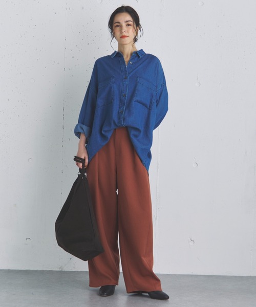 Doux archives(ドゥアルシーヴ)の「機能性ストレッチコクーンパンツ(その他パンツ・レディース・ブラック/ピンク/テラコッタ・36/38)」の5枚目の写真