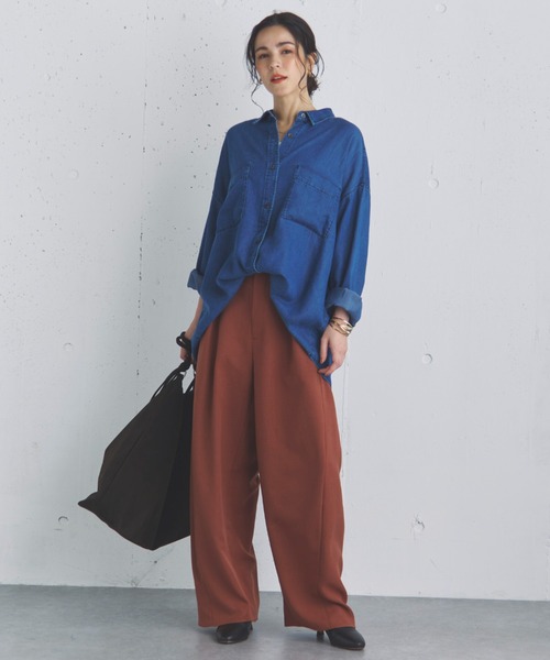 Doux archives(ドゥアルシーヴ)の「機能性ストレッチコクーンパンツ(その他パンツ・レディース・ブラック/ピンク/テラコッタ・36/38)」の6枚目の写真